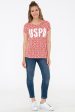 US Polo Assn. Crew Neck T-Shirt USPA Print - Women Online Hot Sale