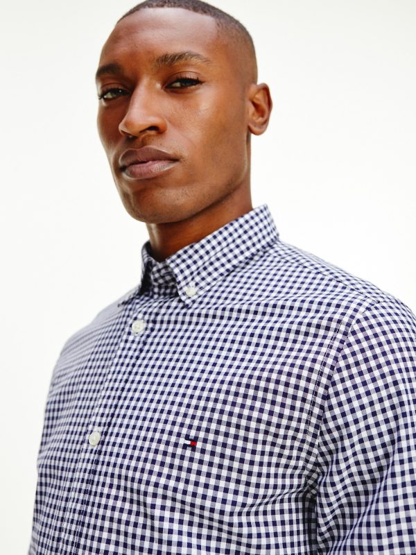 Tommy Hilfiger Slim Fit Organic Cotton Gingham Shirt - Men Online