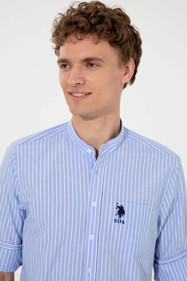 US Polo Assn. Strips Regular Shirt Long Sleeve With A Single Pocket - Men Online