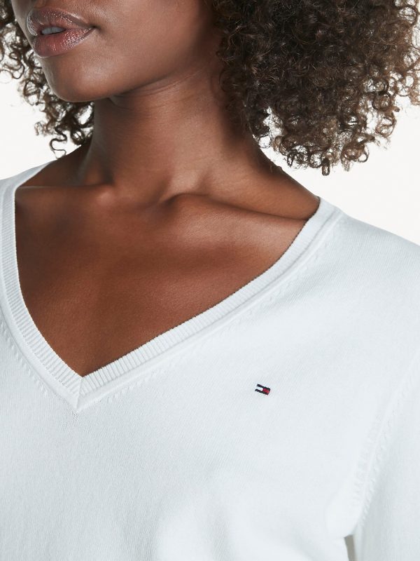 Tommy Hilfiger Essential Solid V-Neck Sweater - Women Online Sale