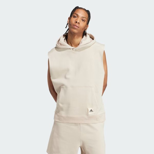 Adidas Lounge Sleeveless Fleece Hoodie - Men Online Sale