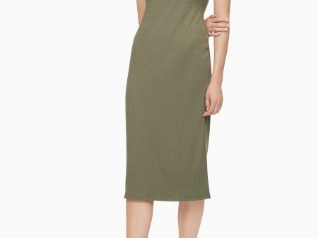 Calvin Klein Sleeveless Ribbed Midi Dress - Women Hot on Sale