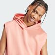 Adidas Lounge Sleeveless Fleece Hoodie - Men Cheap