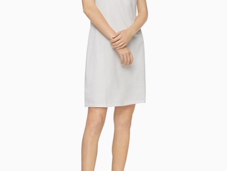 Calvin Klein Metallic Monogram Logo T-Shirt Dress - Women For Discount