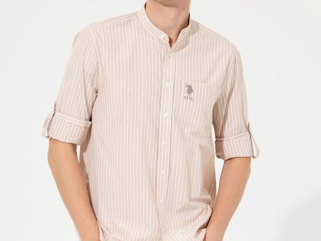 US Polo Assn. Strips Regular Shirt Long Sleeve With A Single Pocket - Men on Sale