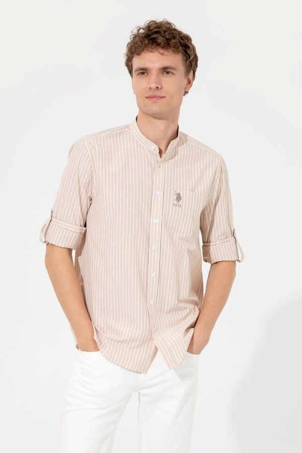 US Polo Assn. Strips Regular Shirt Long Sleeve With A Single Pocket - Men on Sale