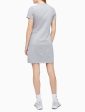 Calvin Klein Rhinestone Logo Short Sleeve T-Shirt Dress - Women Online Sale