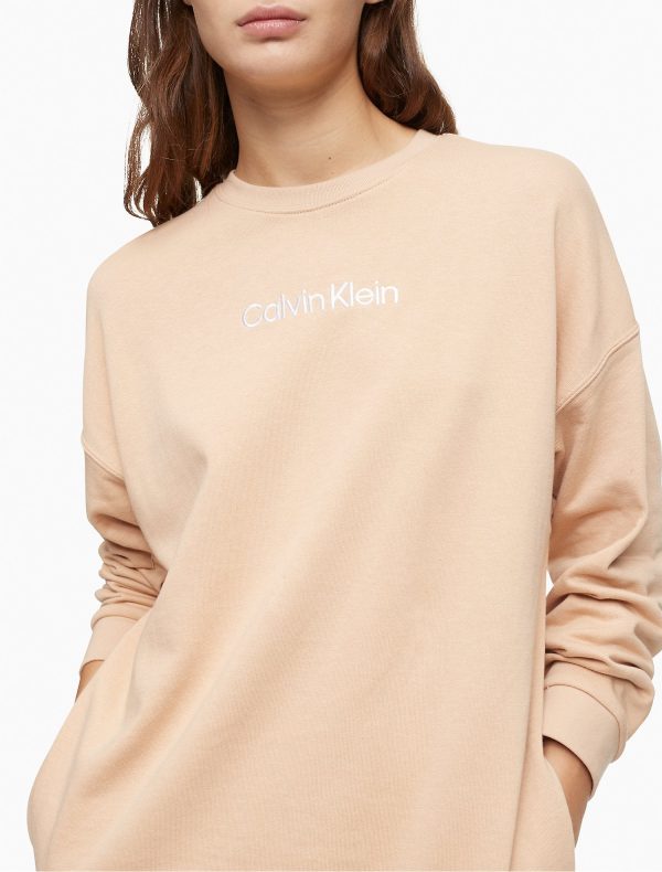 Calvin Klein Logo Crewneck Sweatshirt Dress - Women For Discount