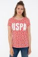 US Polo Assn. Crew Neck T-Shirt USPA Print - Women Online Hot Sale