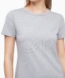 Calvin Klein Rhinestone Logo Short Sleeve T-Shirt Dress - Women Online Sale