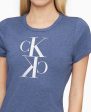 Calvin Klein Glitter Mirror Monogram Logo T-Shirt Dress - Women For Discount