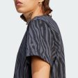 Adidas Allover Zebra Animal Print Essentials Tee - Women For Cheap