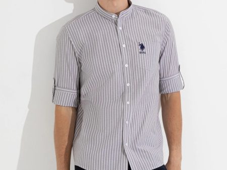 US Polo Assn. Strips Regular Shirt Long Sleeve With A Single Pocket - Men For Cheap