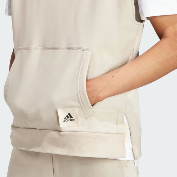 Adidas Lounge Sleeveless Fleece Hoodie - Men Online Sale