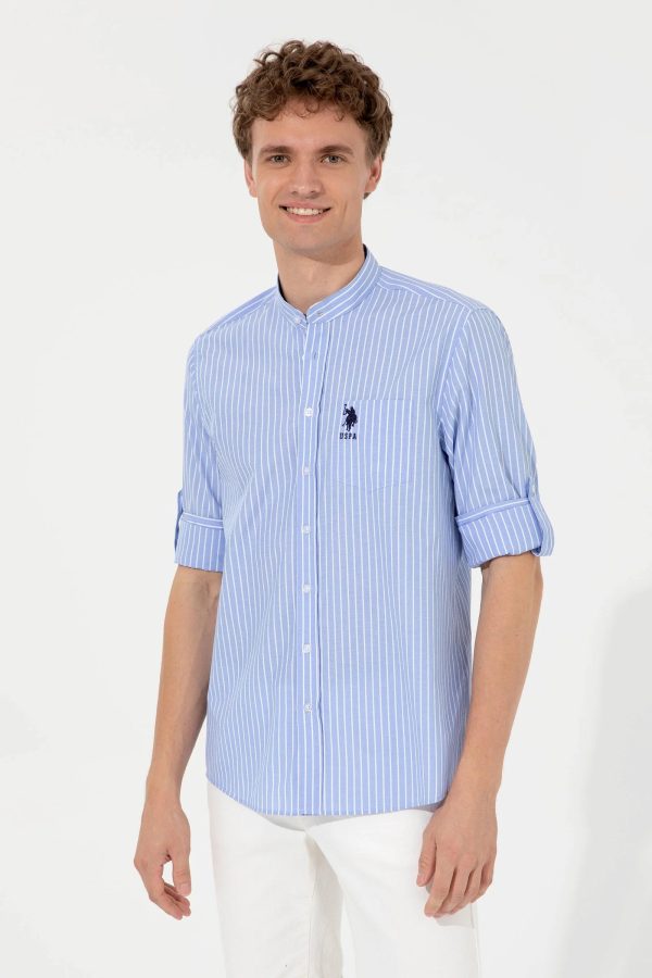 US Polo Assn. Strips Regular Shirt Long Sleeve With A Single Pocket - Men Online