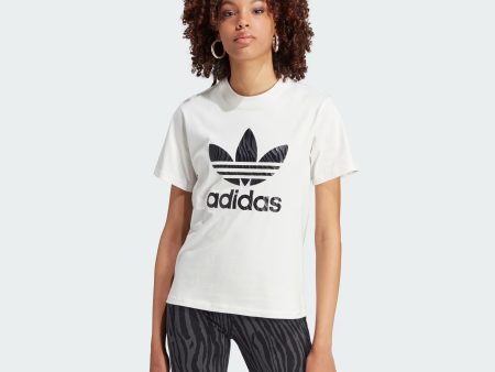 Adidas Zebra Animal Print Infill Tee - Women For Cheap