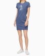 Calvin Klein Glitter Mirror Monogram Logo T-Shirt Dress - Women For Discount