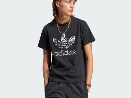 Adidas Zebra Animal Print Infill Tee - Women For Cheap