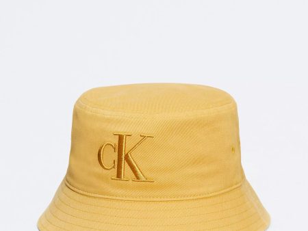 Calvin Klein Embroidered Monogram Logo Twill Bucket Hat - Men Cheap