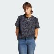 Adidas Allover Zebra Animal Print Essentials Tee - Women For Cheap