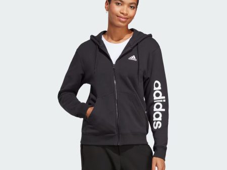 Adidas Essentials Linear Full-Zip French Terry Hoodie - Women For Discount