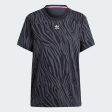 Adidas Allover Zebra Animal Print Essentials Tee - Women For Cheap