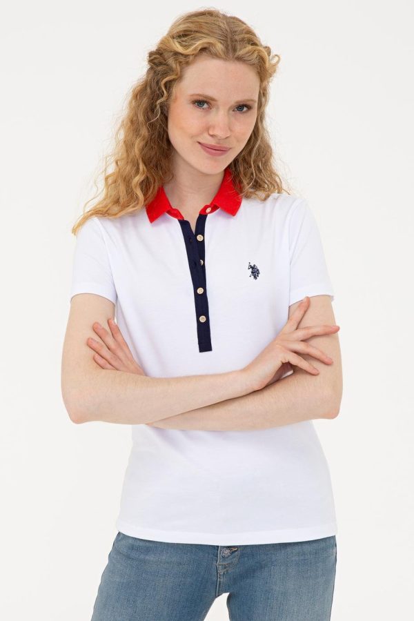 US Polo Assn. Basic Polo Shirt USPA Patch - Women Discount