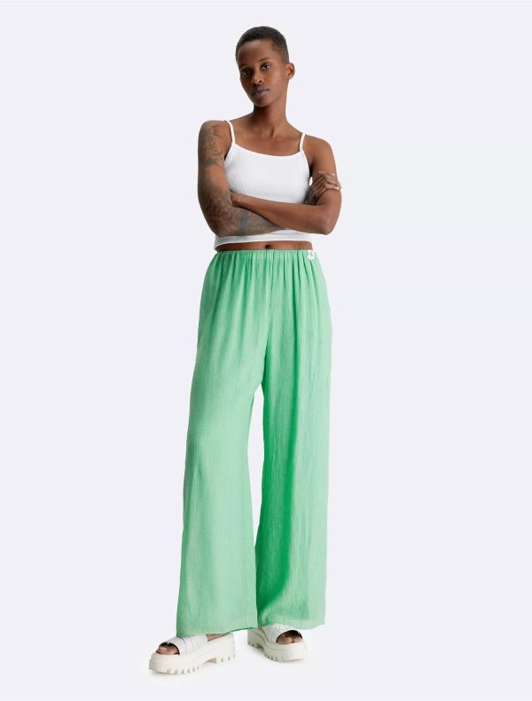 Calvin Klein Crinkle High Waist Straight Fit Pants - Women Online now