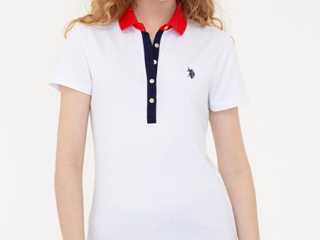 US Polo Assn. Basic Polo Shirt USPA Patch - Women Discount