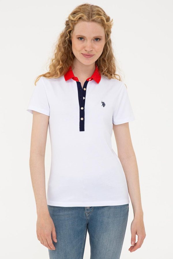 US Polo Assn. Basic Polo Shirt USPA Patch - Women Discount