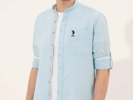 US Polo Assn. Regular Shirt Long Sleeve With A Single Pocket Small USPA Logo - Men For Discount