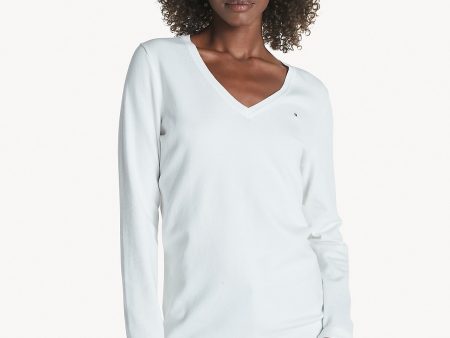 Tommy Hilfiger Essential Solid V-Neck Sweater - Women Online Sale