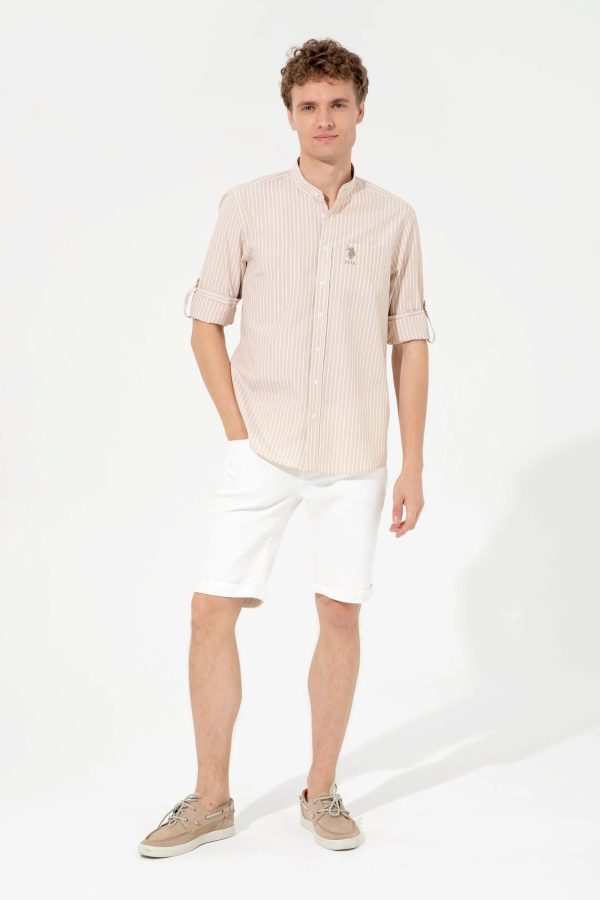 US Polo Assn. Strips Regular Shirt Long Sleeve With A Single Pocket - Men on Sale