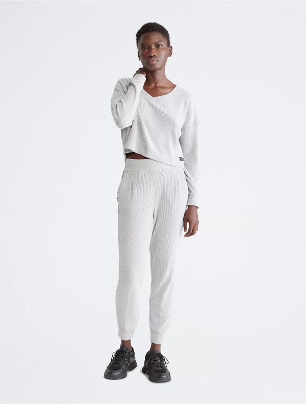 Calvin Klein Performance Ribbed High Waist Pleated Joggers - Women Online