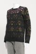 Black Preowned Knit Jumper With Floral Print Sale