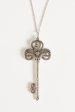 Platinum Enchant Heart Key Pendant Preowned Necklace Online Hot Sale