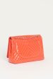 2009 Coral Patent Timeless Classic Chevron Preowned Maxi Handbag Online Hot Sale