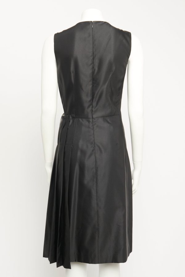 Silk Taffeta Pleat and Bow Preowned Dress Online Hot Sale