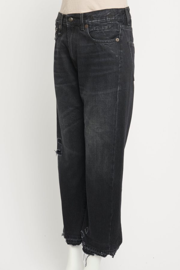 Jake Black Distressed Preowned Boyfriend Jeans Online