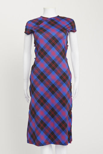 Multicolour Checkered Tchikboum Midi Dress Supply