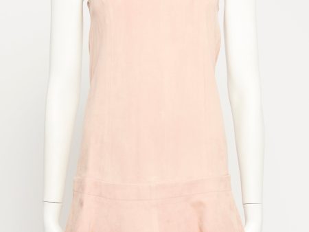 Blush Suede Preowned Mini Dress Cheap