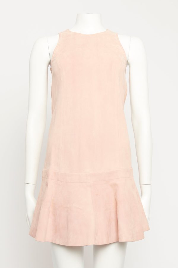 Blush Suede Preowned Mini Dress Cheap