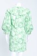 Green Cotton Poplin Floral Mini Dress For Cheap