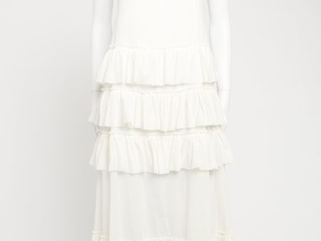 Wray Tiered Ruffled Cotton-Voile Preowned Midi Dress Online