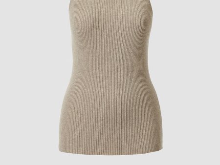 Taupe Nora Knitted Vest Cheap