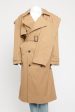 Beige Cotton Preowned Oversized Trench Coat For Discount