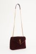 Burgundy Velvet Small Loulou Preowned Bag For Sale