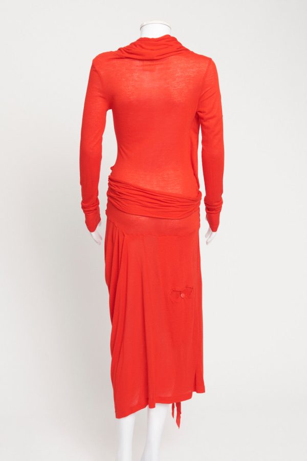 Red Preowned Midi Dress Sale