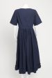 Navy Erika Ruffle Preowned Dress For Cheap