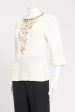 2016 Cream Preowned Embellished Knit Top on Sale